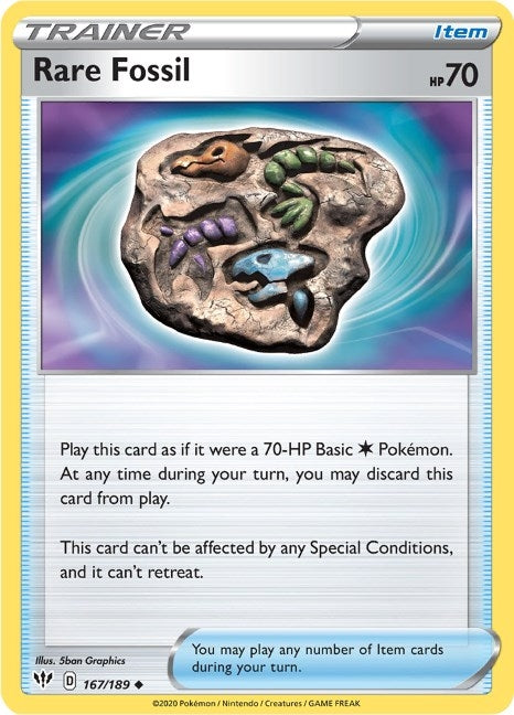 Rare Fossil (167/189) (SWSH03: Darkness Ablaze)