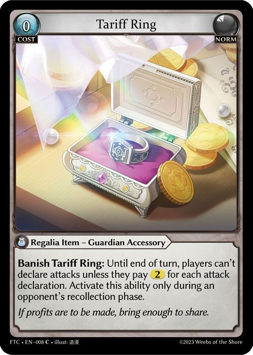 Tariff Ring (8) (FTC) - Grand Archive TCG Single