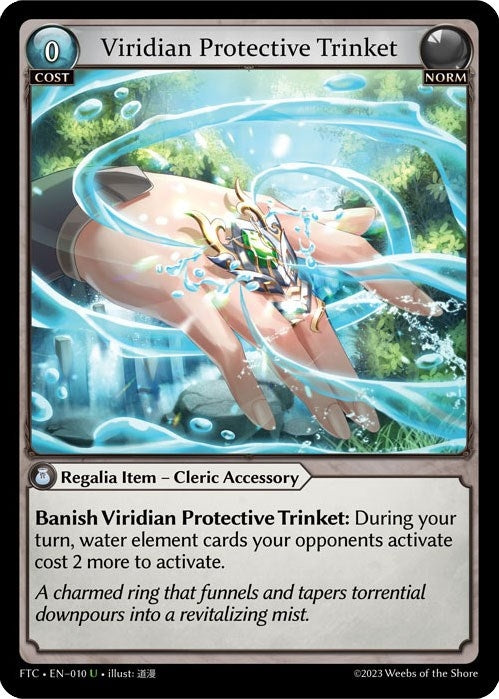 Viridian Protective Trinket (10) (FTC) - Grand Archive TCG Single