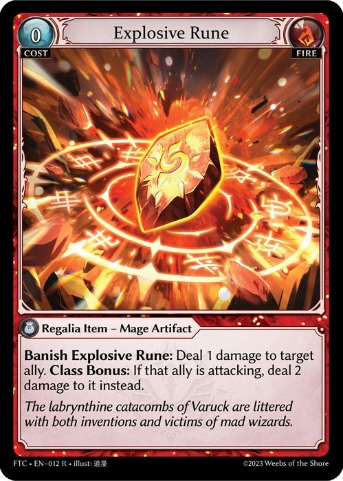 Explosive Rune (12) (FTC) - Grand Archive TCG Single
