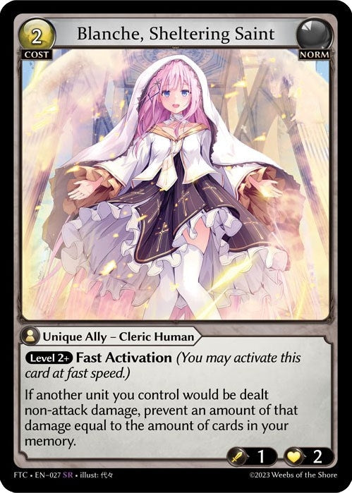 Blanche Sheltering Saint (27) (FTC) - Grand Archive TCG Single