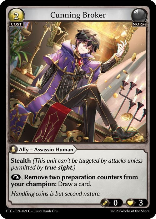 Cunning Broker (29) (FTC) - Grand Archive TCG Single
