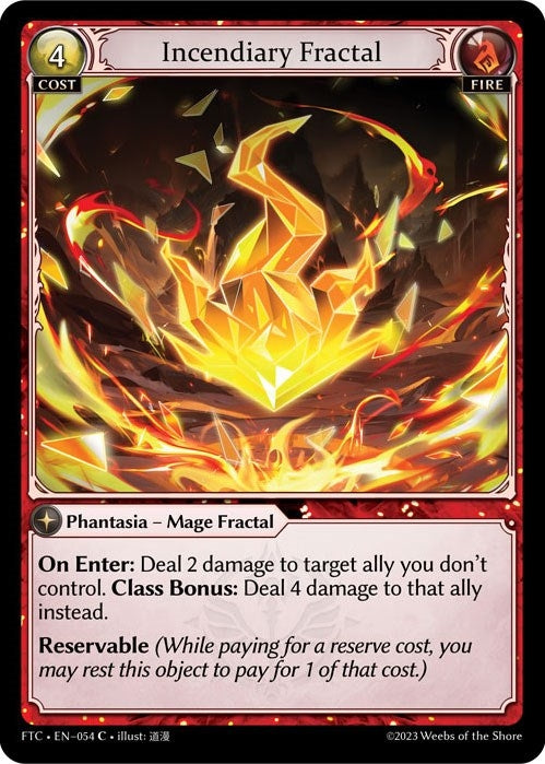 Incendiary Fractal (54) (FTC) - Grand Archive TCG Single