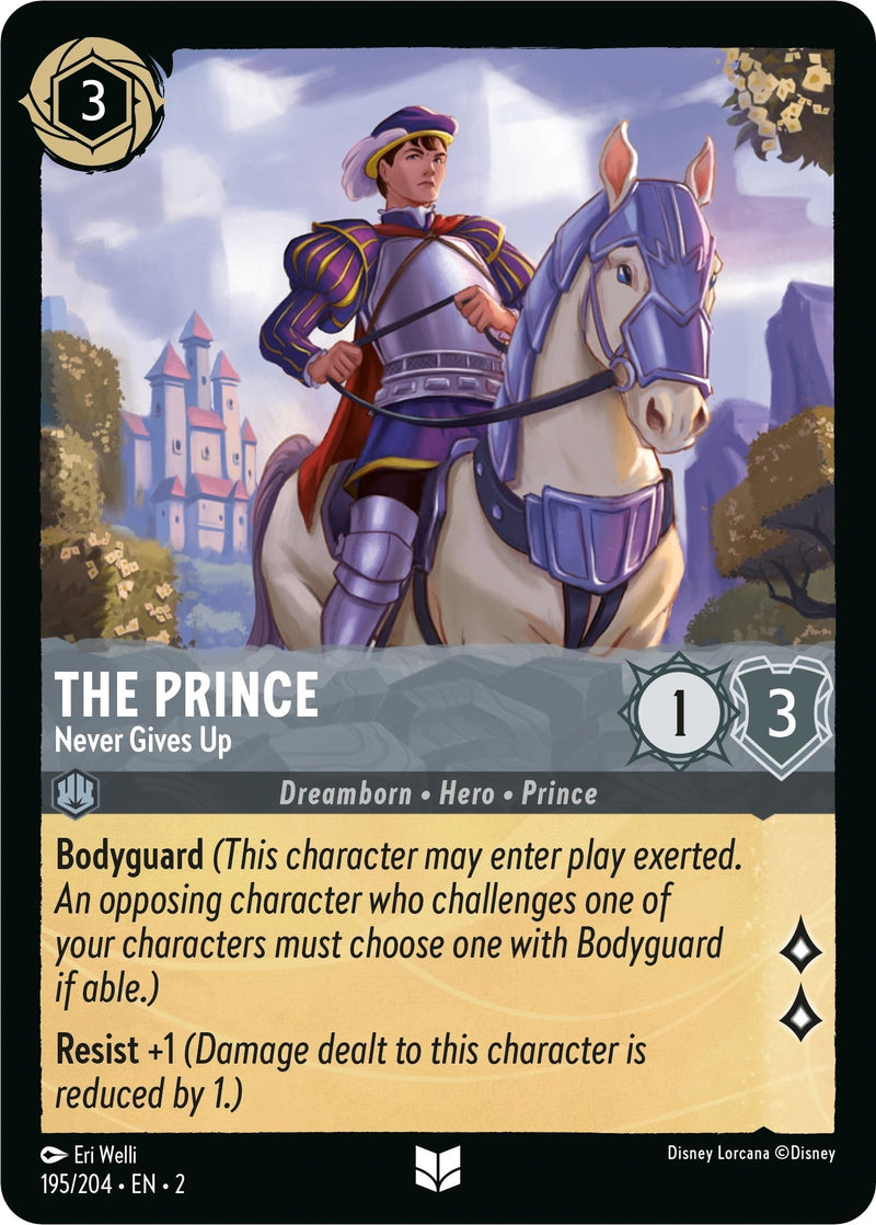 The Prince - Never Gives Up (195) (2) - Disney Lorcana Single
