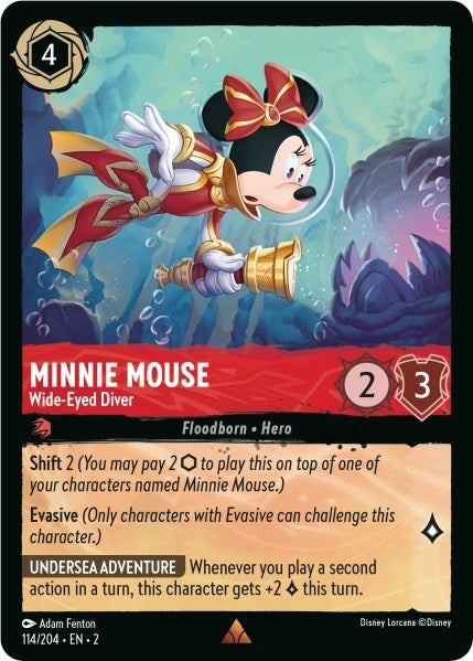 Minnie Mouse - Wide-Eyed Diver (114) (2) - Disney Lorcana Single
