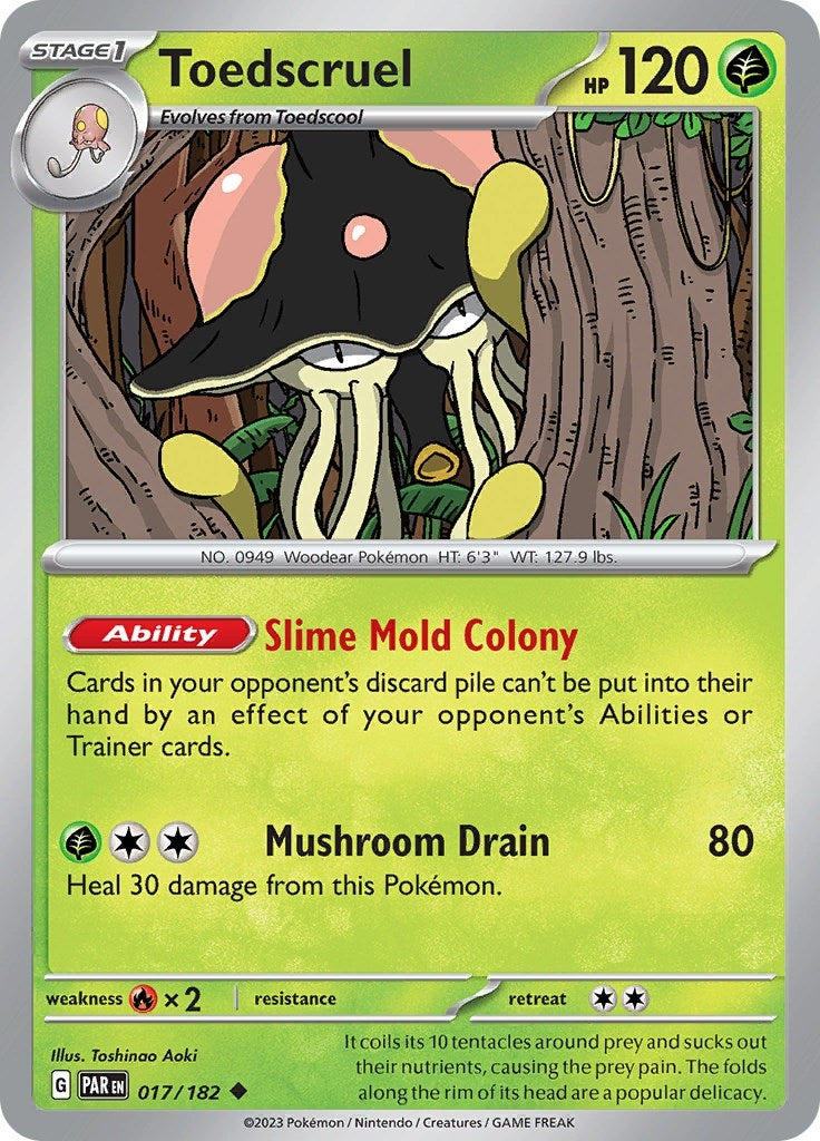 Toedscruel - 017/182 (17) (PAR) - Pokemon Single