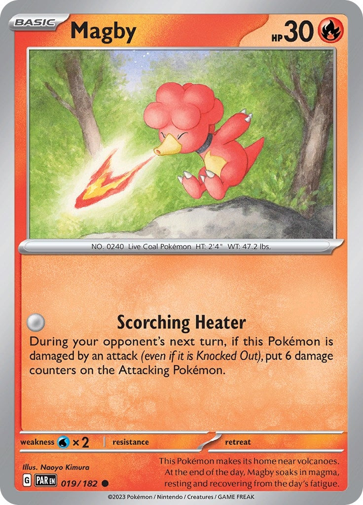 Magby - 019/182 (19) (PAR) - Pokemon Single