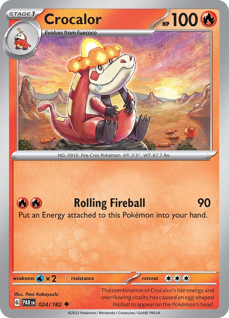 Crocalor (24) (PAR) - Pokemon Single