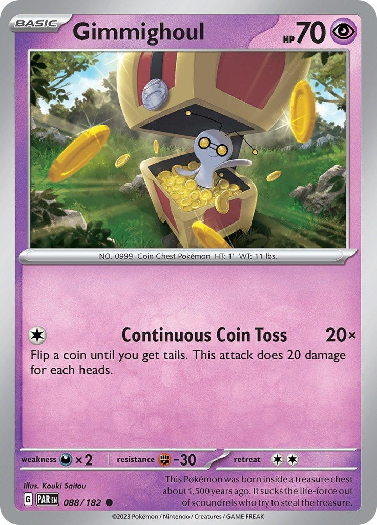 Gimmighoul - 088/182 (88) (PAR) - Pokemon Single