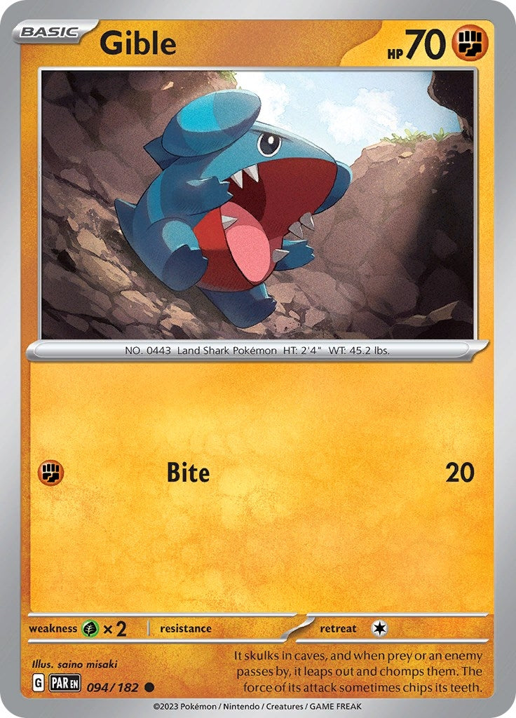 Gible (94) (PAR) - Pokemon Single