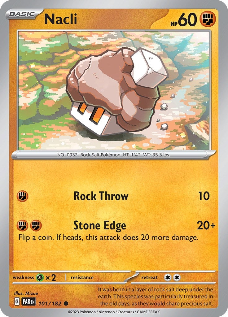 Nacli - 101/182 (101) (PAR) - Pokemon Single