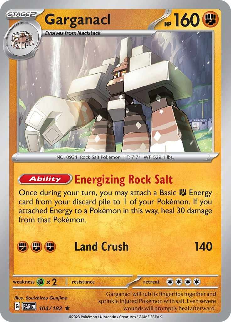 Garganacl - 104/182 (104) (PAR) - Pokemon Single