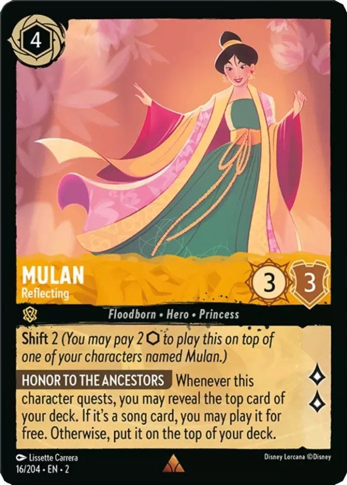 Mulan - Reflecting (16) (2) - Disney Lorcana Single