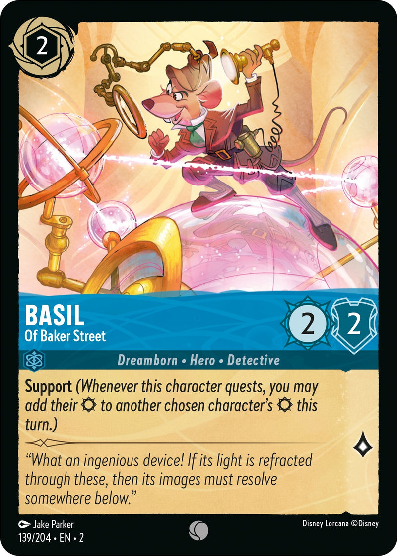 Basil - Of Baker Street (139) (2) - Disney Lorcana Single