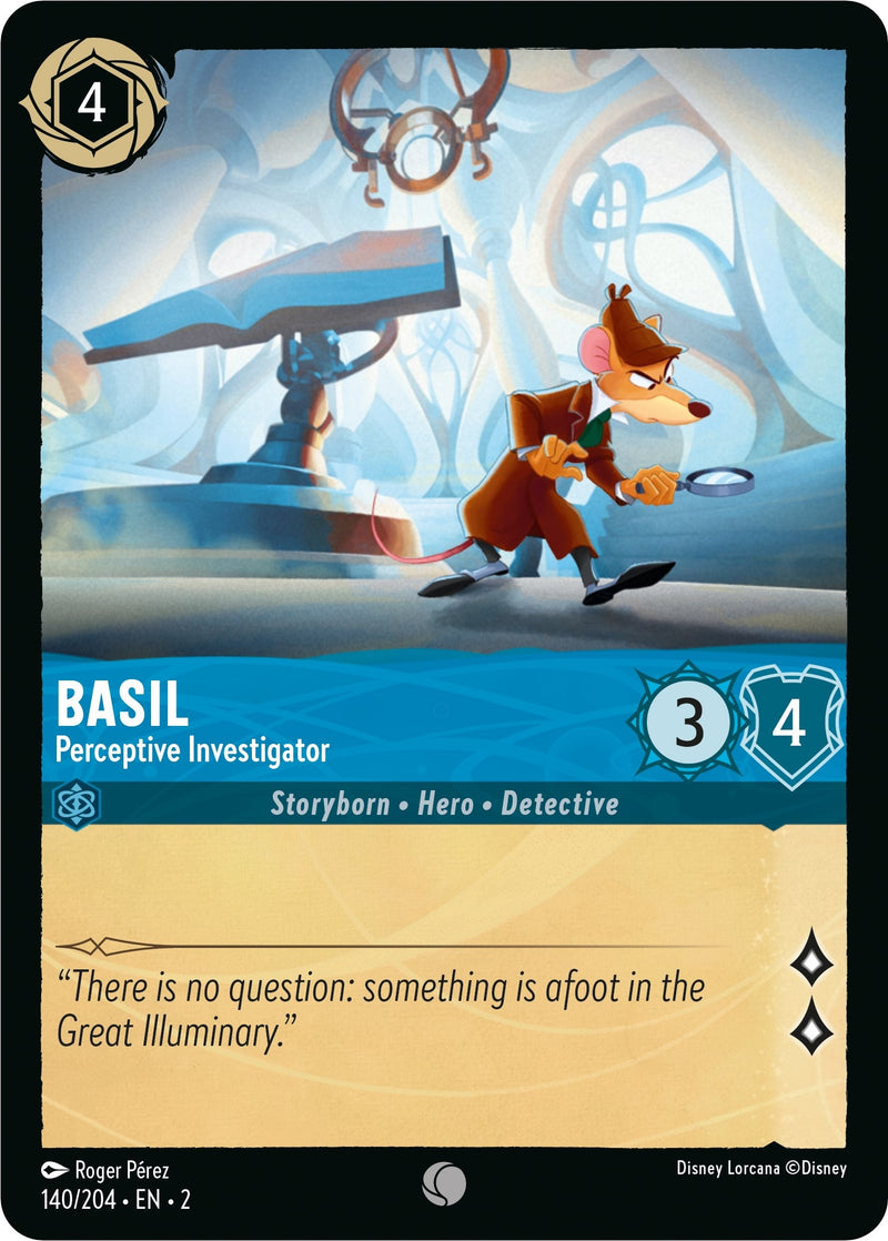 Basil - Perceptive Investigator (140) (2) - Disney Lorcana Single