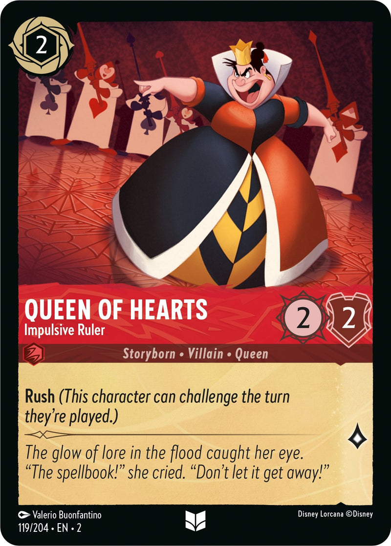 Queen of Hearts - Impulsive Ruler (119) (2) - Disney Lorcana Single