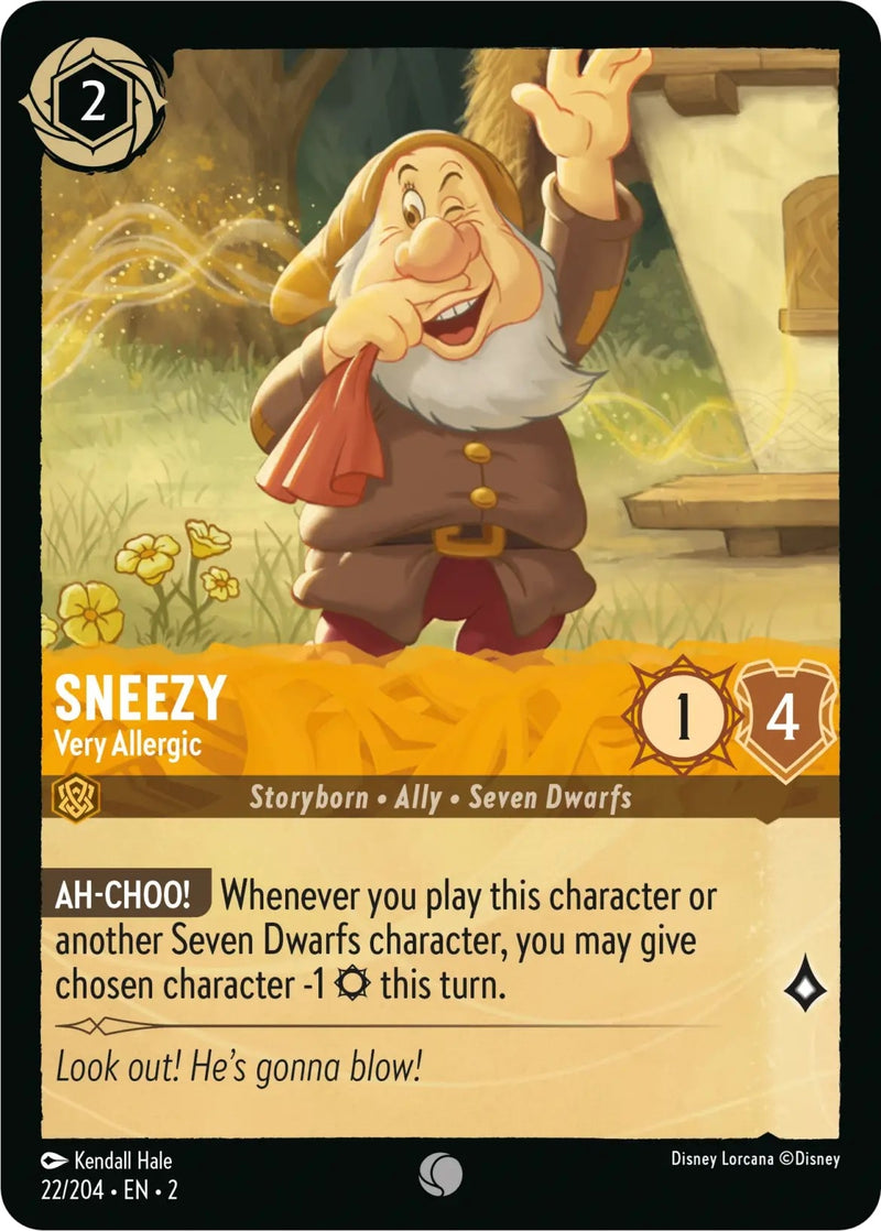 Sneezy - Very Allergic (22) (2) - Disney Lorcana Single