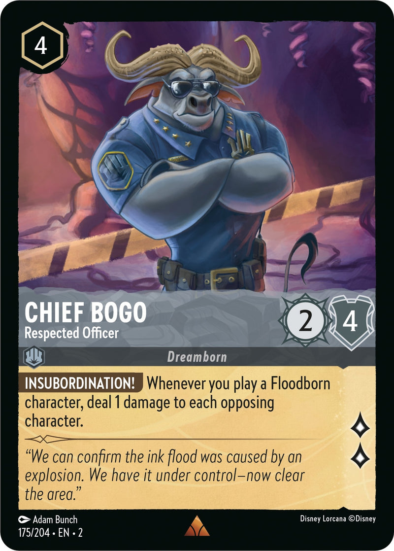 Chief Bogo - Respected Officer (175) (2) - Disney Lorcana Single