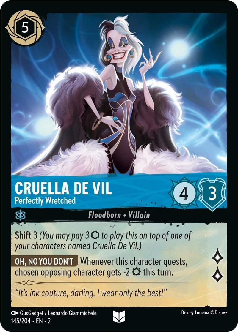Cruella De Vil - Perfectly Wretched (145) (2) - Disney Lorcana Single