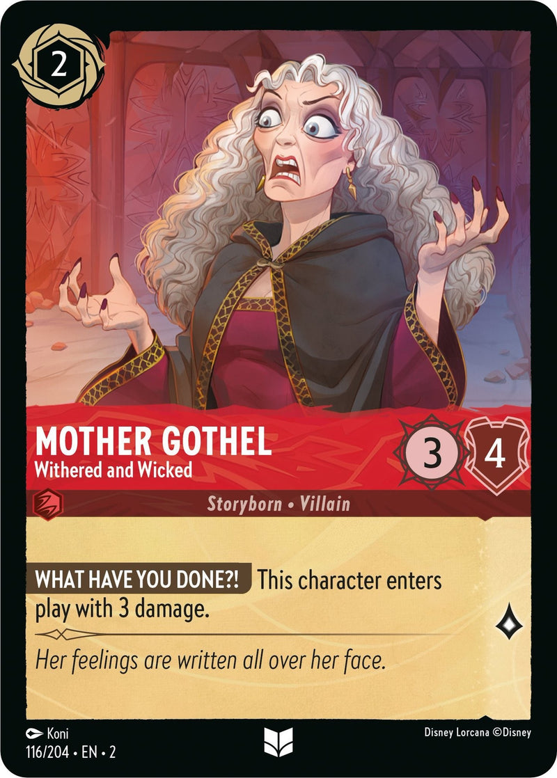 Mother Gothel - Withered and Wicked (116) (2) - Disney Lorcana Single