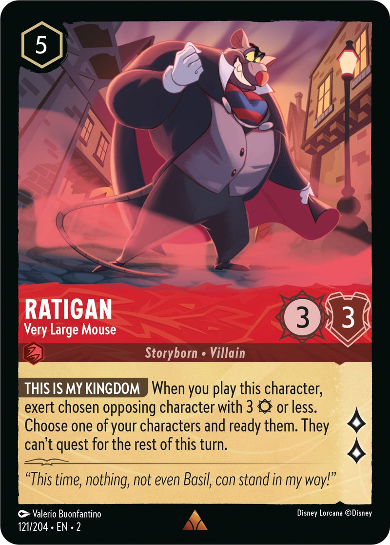 Ratigan - Very Large Mouse (121) (2) - Disney Lorcana Single