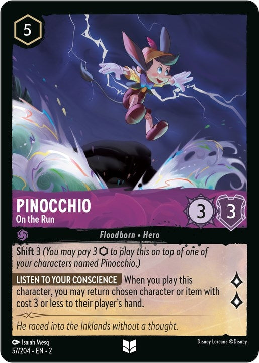 Pinocchio - On the Run (57) (2) - Disney Lorcana Single