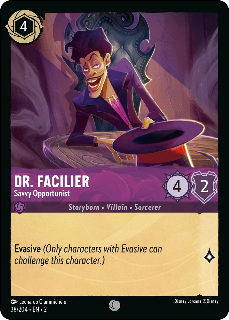 Dr. Facilier - Savvy Opportunist (38) (2) - Disney Lorcana Single