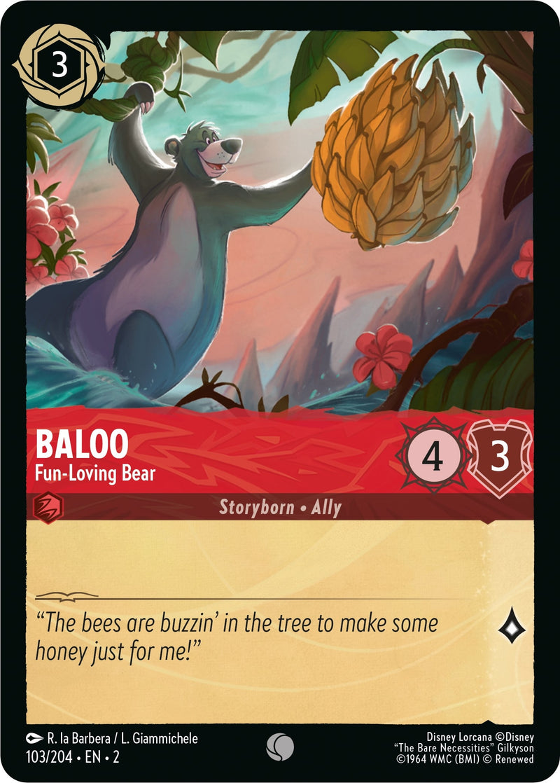 Baloo - Fun-Loving Bear (103) (2) - Disney Lorcana Single