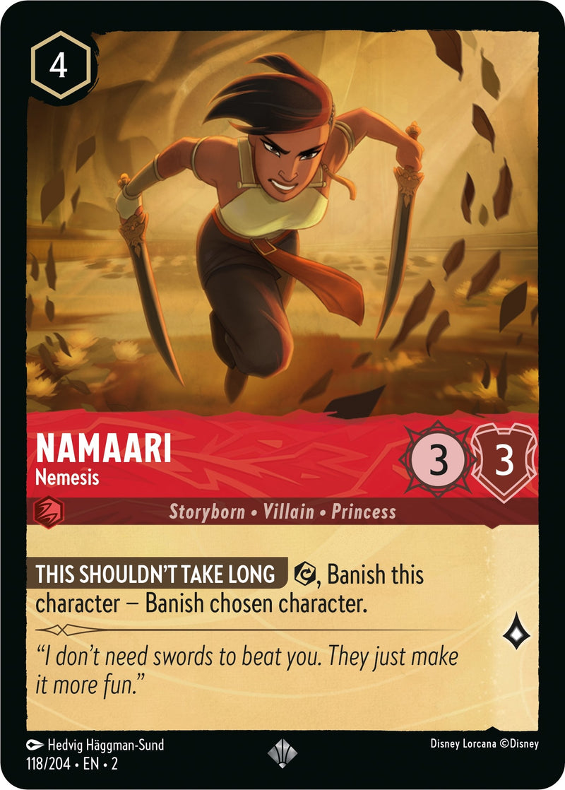 Namaari - Nemesis (118) (2) - Disney Lorcana Single