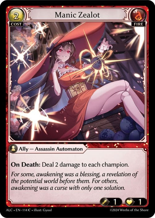 Image for Manic Zealot (114) (Alchemical Revolution) - Grand Archive TCG