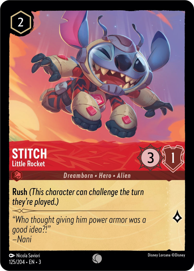 Stitch - Little Rocket (125) (3) - Disney Lorcana Single