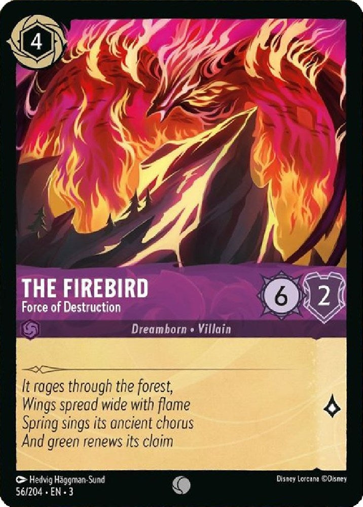 The Firebird - Force of Destruction (56) (3) - Disney Lorcana Single