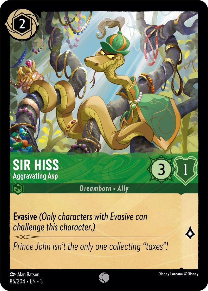 Sir Hiss - Aggravating Asp (86) (3) - Disney Lorcana Single