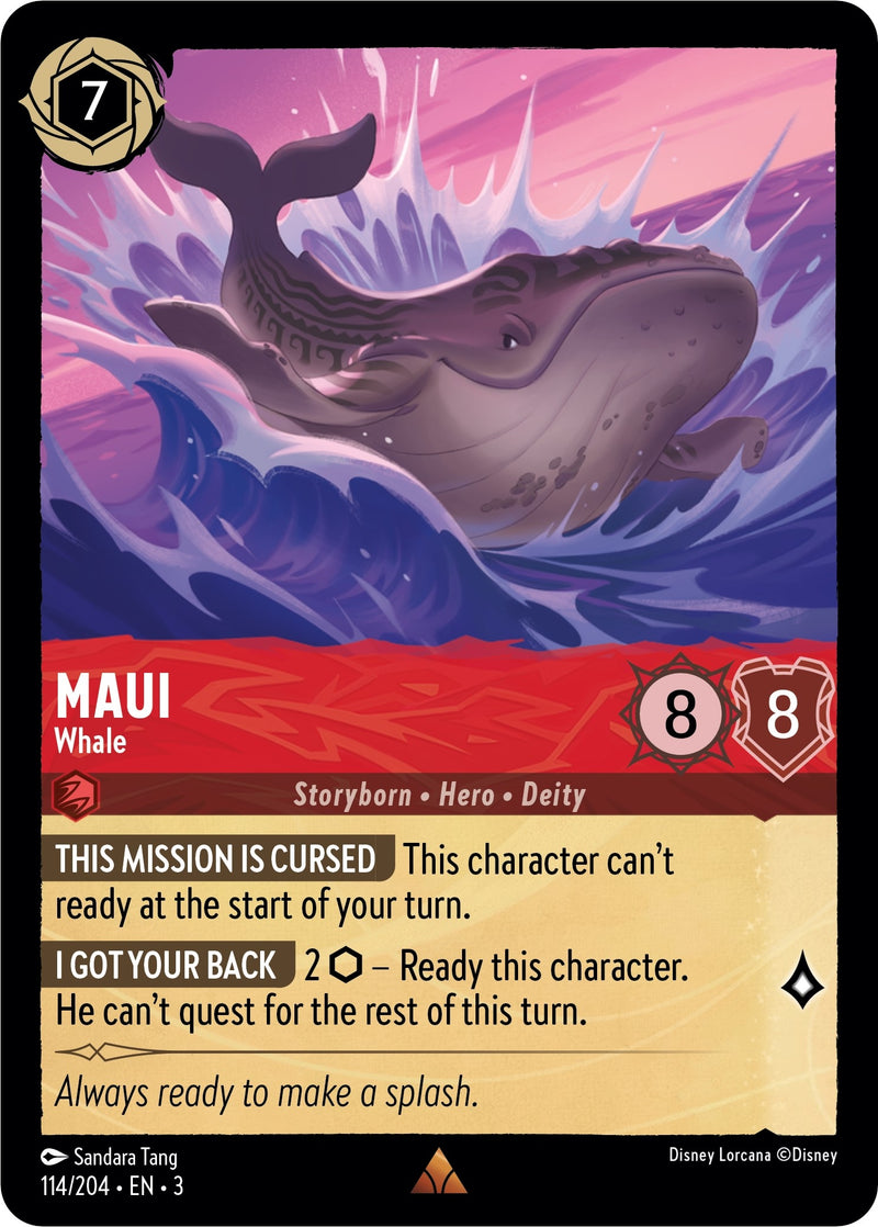 Maui - Whale (114) (3) - Disney Lorcana Single