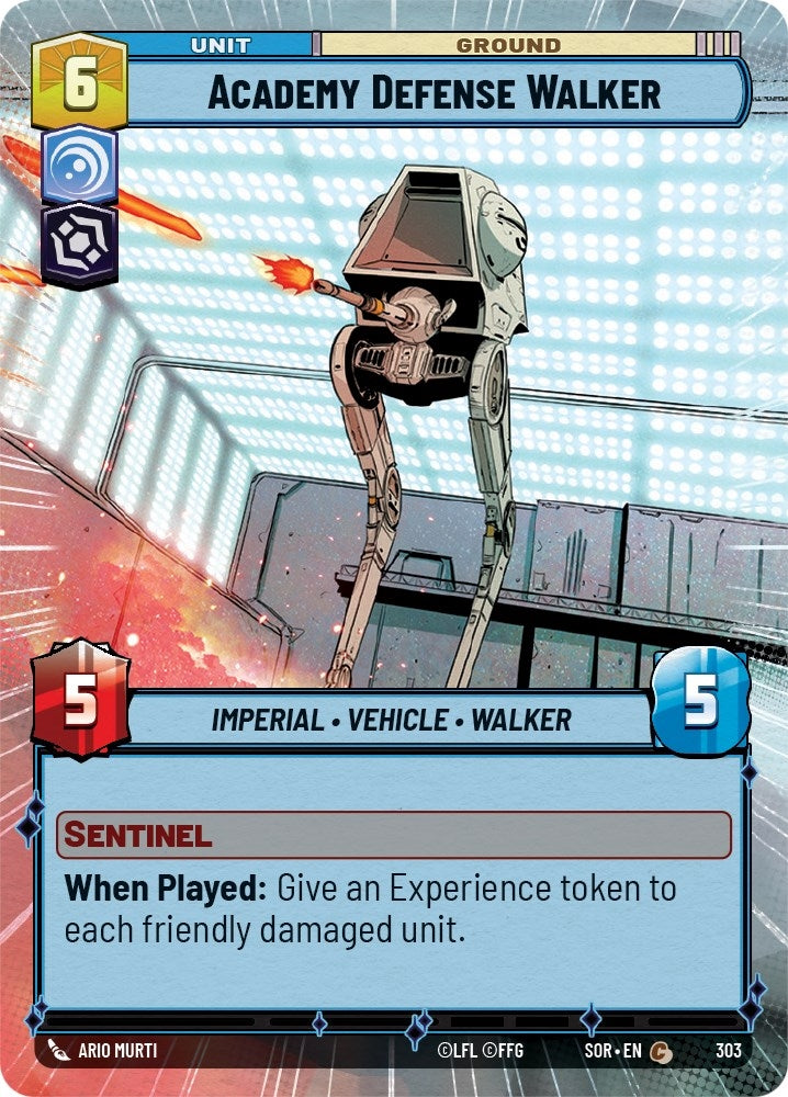 Academy Defense Walker (Hyperspace) (303) (SOR) - Star Wars: Unlimited Single
