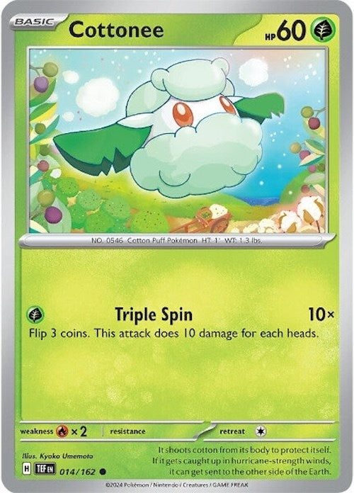 Cottonee (014/162) (TEF) - Pokemon Single