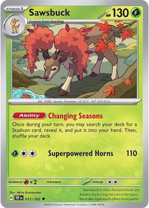 Sawsbuck - 017/162 (017/162) (TEF) - Pokemon Single