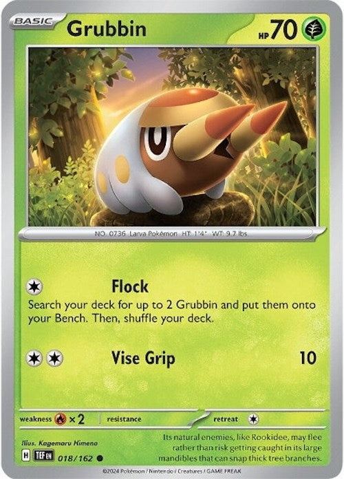 Grubbin (018/162) (TEF) - Pokemon Single