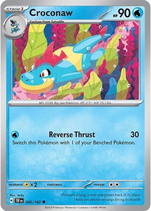 Croconaw (040/162) (TEF) - Pokemon Single