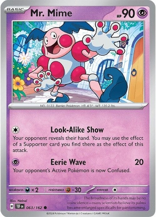 Mr. Mime (063/162) (TEF) - Pokemon Single