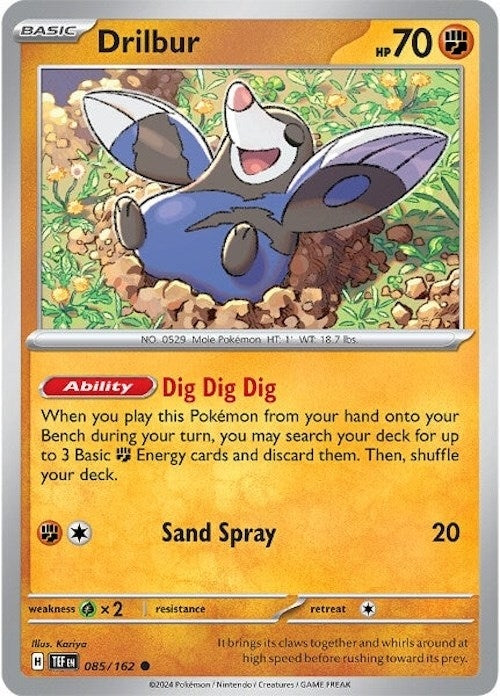 Drilbur (085/162) (TEF) - Pokemon Single