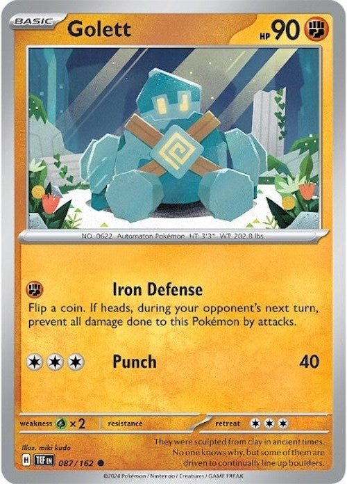 Golett (087/162) (TEF) - Pokemon Single