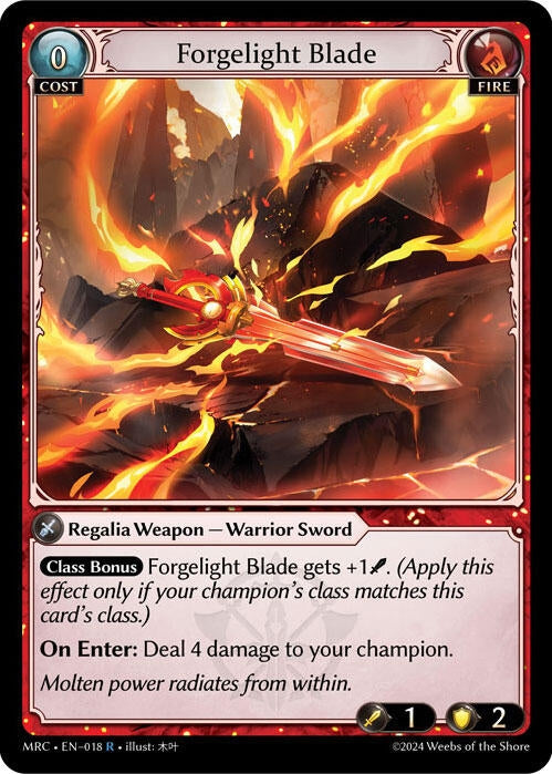 Image for Forgelight Blade (018) (Mercurial Heart) - Grand Archive TCG