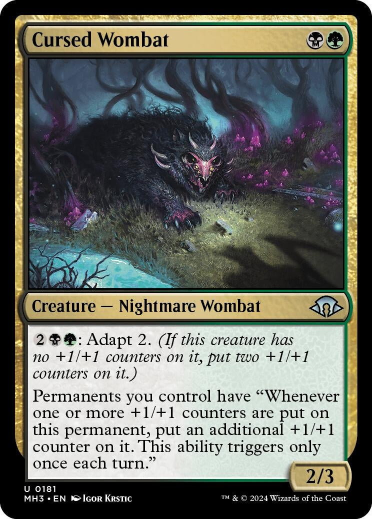 Cursed Wombat (181) (Modern Horizons 3) (MH3)