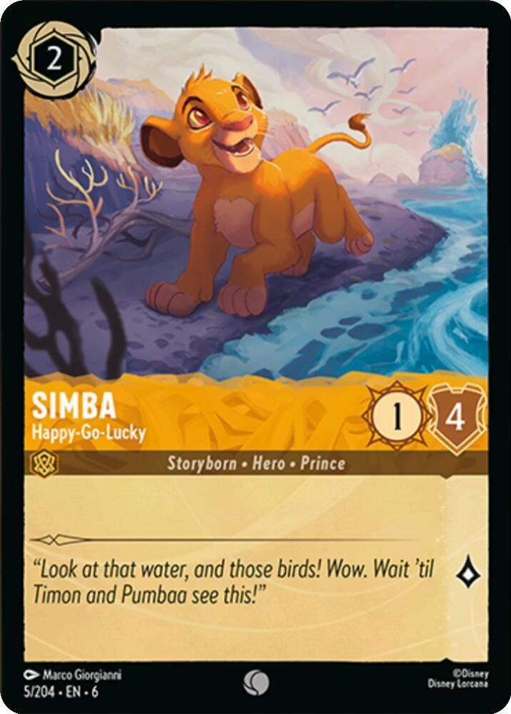 Simba - Happy-Go-Lucky (5) (6) - Disney Lorcana Single