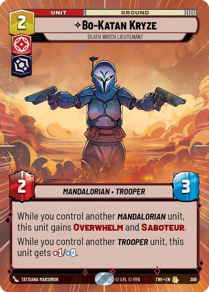 Bo-Katan Kryze - Death Watch Lieutenant (Hyperspace) (398) (TOR) - Star Wars: Unlimited Single