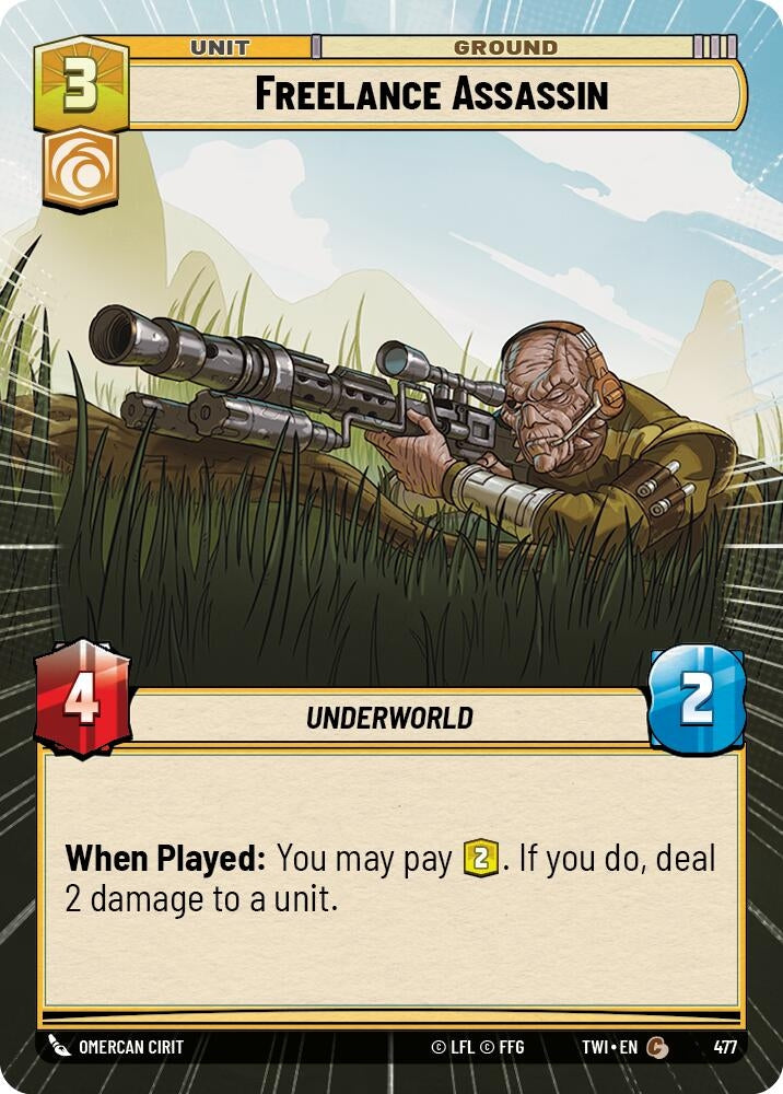 Freelance Assassin (Hyperspace) (477) (TOR) - Star Wars: Unlimited Single