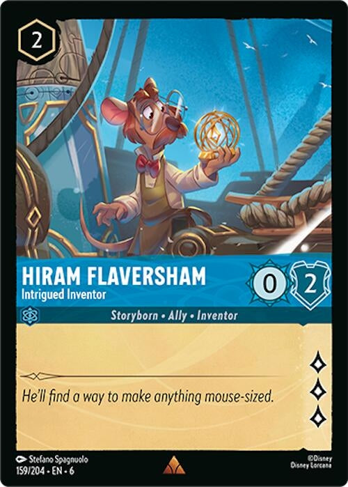 Hiram Flaversham - Intrigued Inventor (159) (6) - Disney Lorcana Single