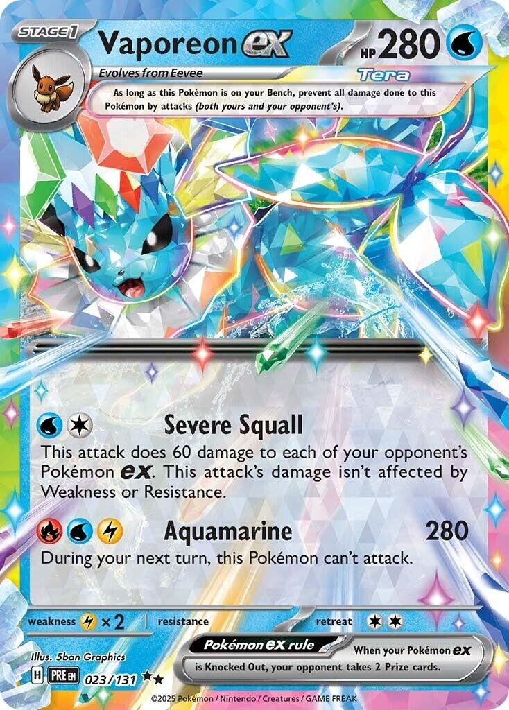 Vaporeon ex (023/131) (SV: Prismatic Evolutions)