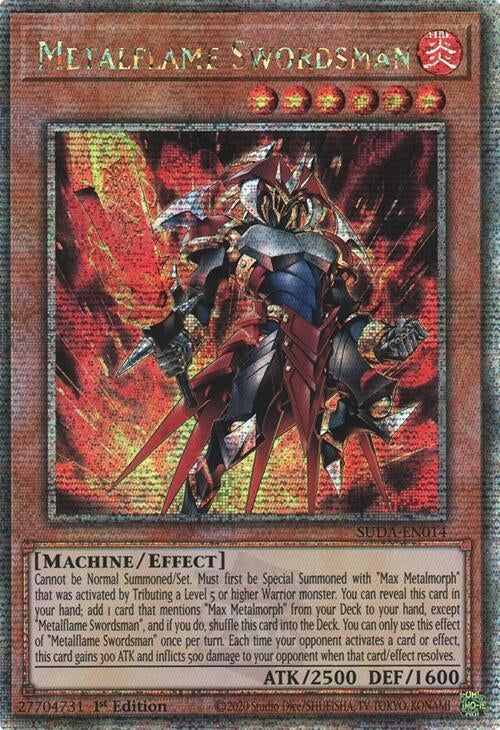 Metalflame Swordsman (Quarter Century Secret Rare) (SUDA-EN014) (Supreme Darkness)